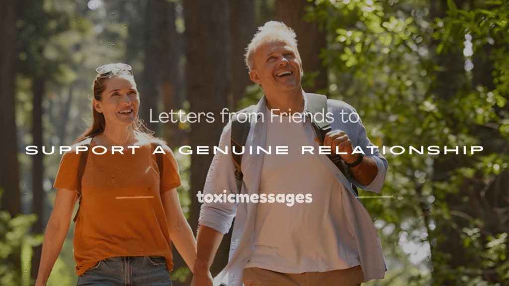 sample of letters to support genuine relationship from friends