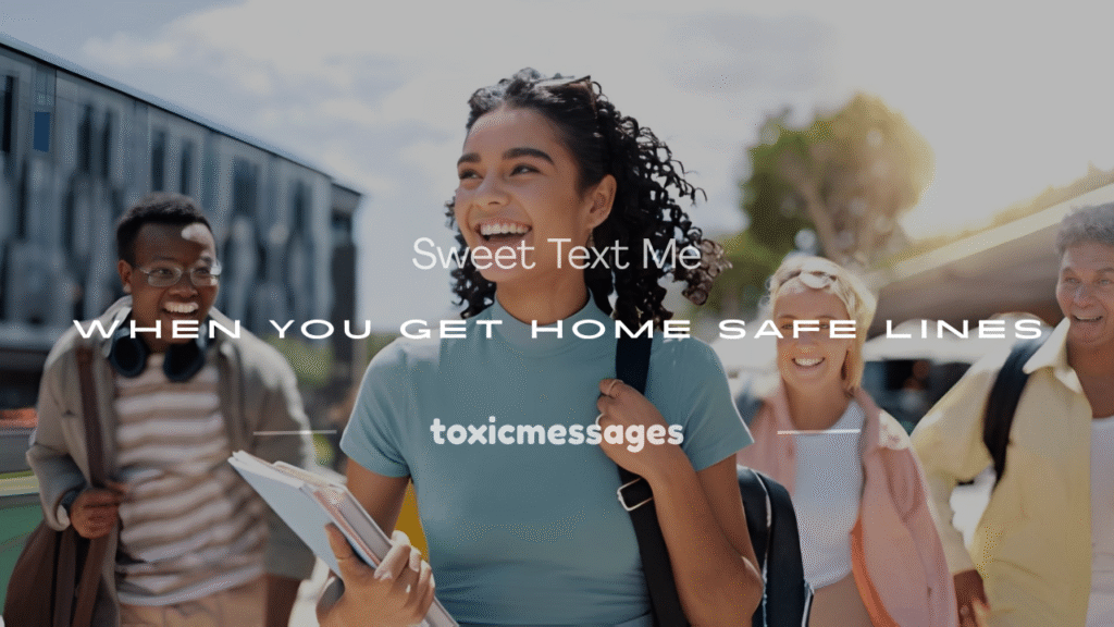 text me when you get home safe