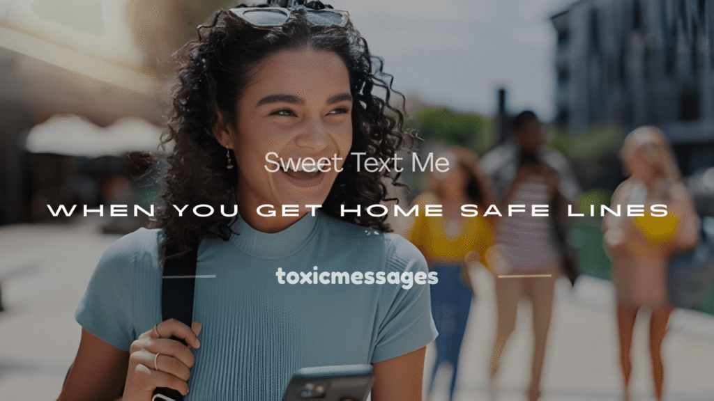 text me when you get home safe
