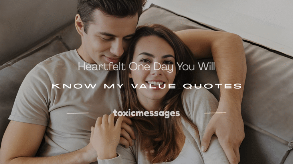 one day you will know my value quotes