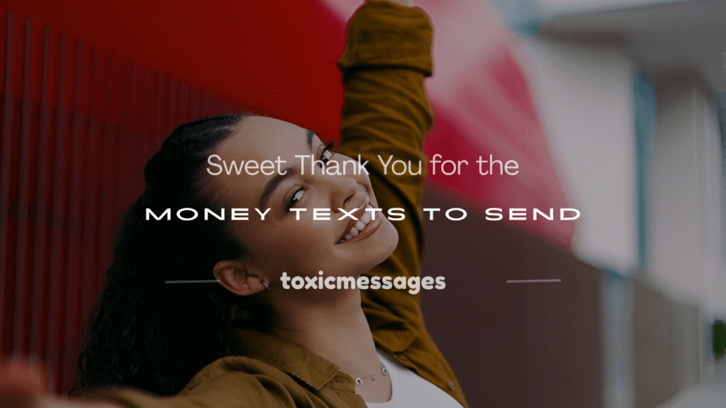 thank you for the money text message