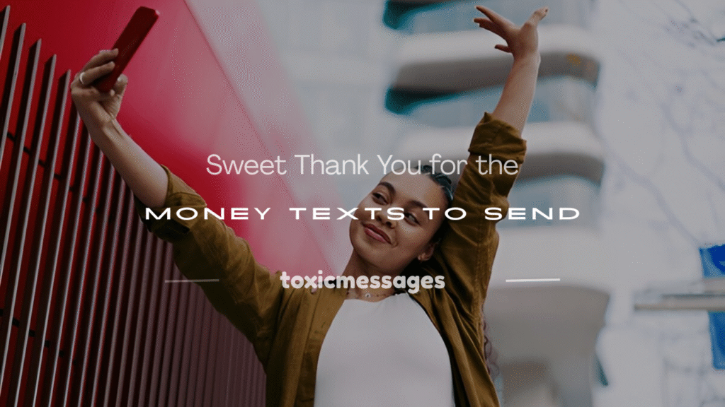 thank you for the money text message