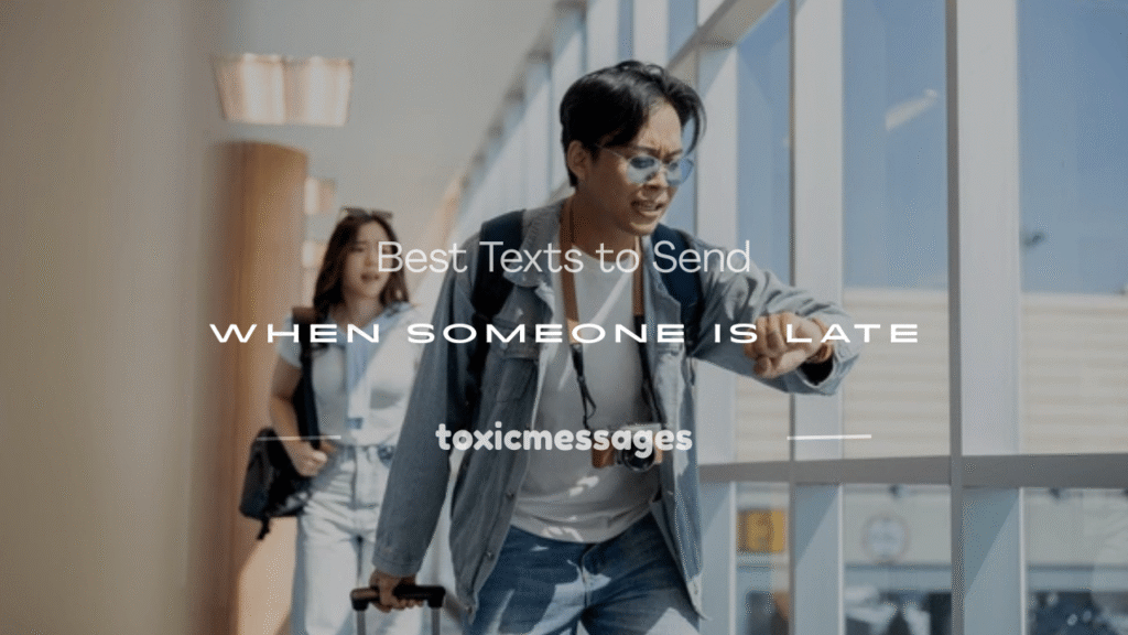 what to text when someone is late