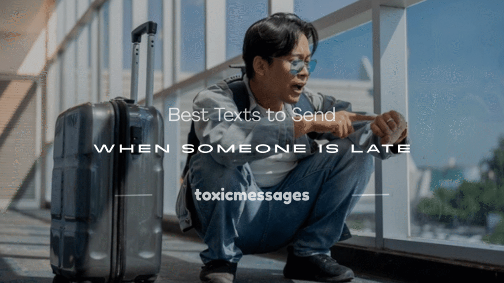 what to text when someone is late